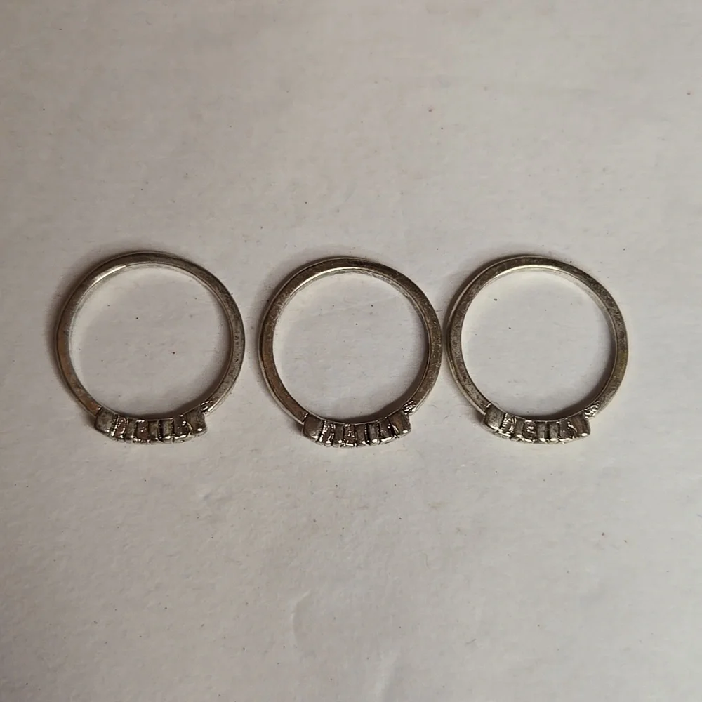 Vintage 90s NWT Best Friends Friendship Ring 2 Sets & 3 Matching Friends Rings